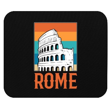 Discover Rome Italy Vintage Museum Curator Mouse Pads