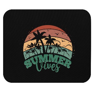 Discover Summer Sunset Palm Tree Vintage 70s 80s Mouse Pads