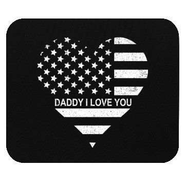 Discover I Love Daddy American Flag Heart Gift Fathers Day Mouse Pads