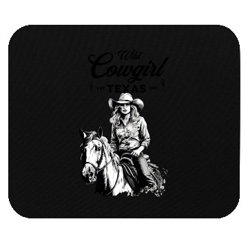 Discover Wild Cowgirl Mouse Pads