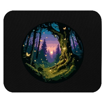 Discover Enchanted Forest: Mystical Twilight Mouse Pads
