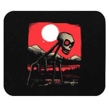 Discover Japan Red Sun Horror: Skull Creature Mouse Pads
