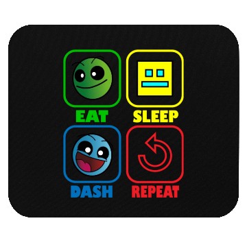Discover Eat Sleep Dash Repeat Video Game Geometry Video Mouse Pads