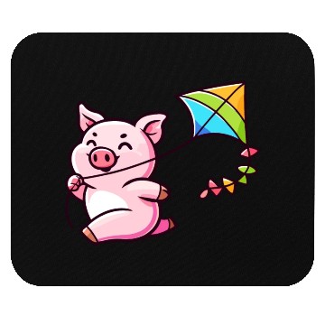 Discover Playful Piglet: Kite-Flying Joy Mouse Pads