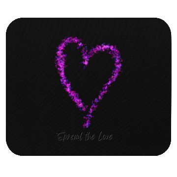 Discover Spread the Love Glitter Heart Mouse Pads