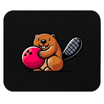 Discover Strike Master: Bowling Beaver Mouse Pads