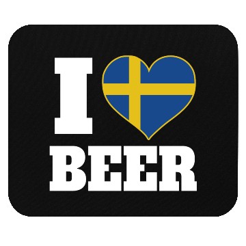 Discover I Love Beer And Sweden Patriotic Expression Mouse Pads