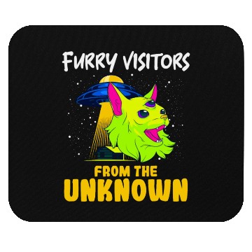 Discover Cat Alien, Aliens, UFO, UAP, Space Unknown Flight Mouse Pads