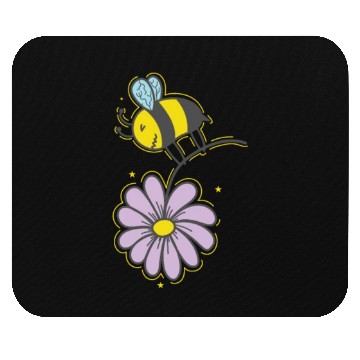 Discover Bee with Flower Animals Nature Beekeeper Mouse Pads