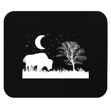 Discover Bison eating Grass Animal Mouse Pads