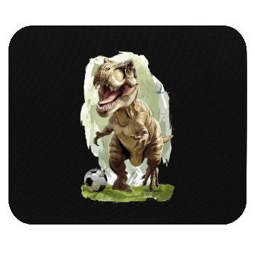 Discover Soccer Ball Trex Dinosaur T-Rex Mouse Pads