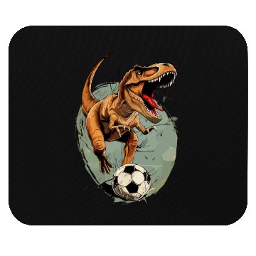 Discover Dinosaurus Dinosaur Trex T-Rex Soccer Ball Player Mouse Pads
