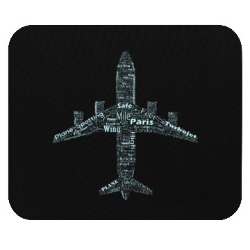Discover Airplane Made Of Words Mouse Pads