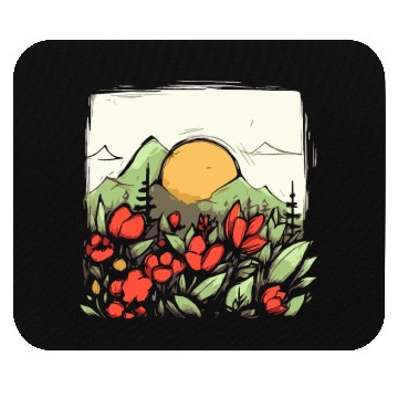 Discover Japan Yellow Sun: Nature and Flowers Mouse Pads
