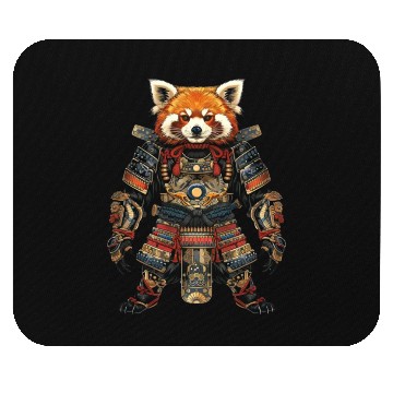 Discover Samurai style red panda Mouse Pads