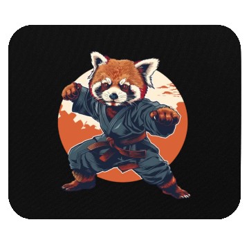 Discover Red panda karate fighting style Mouse Pads