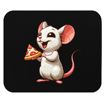 Discover Lab Rat Loves Pizza Humorous Mouse Pads
