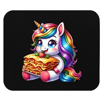 Discover Unicorn Enjoys Italian Lasagna Mouse Pads