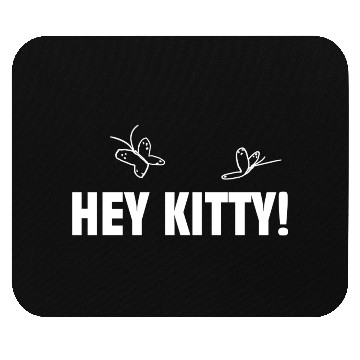 Discover Hey kitty title Black Mouse Pads