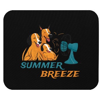 Discover Summer Breeze with funny dogs Mouse Pads