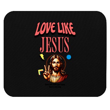 Discover Love Like Jesus Modern Jesus Face Mouse Pads
