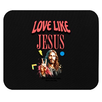 Discover Love Like Jesus Modern Jesus Face Mouse Pads