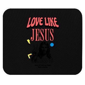 Discover Love Like Jesus Modern Jesus Face Mouse Pads