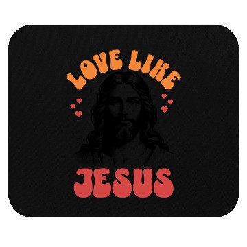 Discover Love Like Jesus Retro 70s Style Mouse Pads