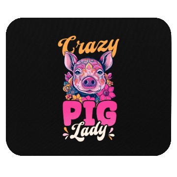 Discover Pig Farmer Crazy Pig Lady Mouse Pads