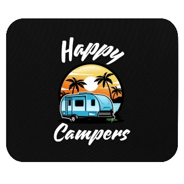 Discover Funny Camping Hiking Lover Present Happy Camper Mouse Pads