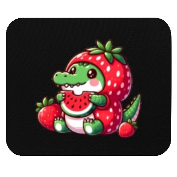 Discover Crocodile in watermelon costume Mouse Pads