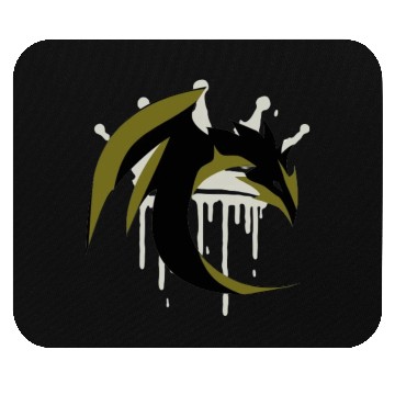 Discover Crowned Dragon Silhouette Mouse Pads