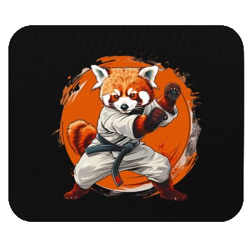 Discover Red panda karate fighting style Mouse Pads
