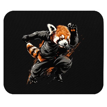 Discover Red panda runs fast Mouse Pads