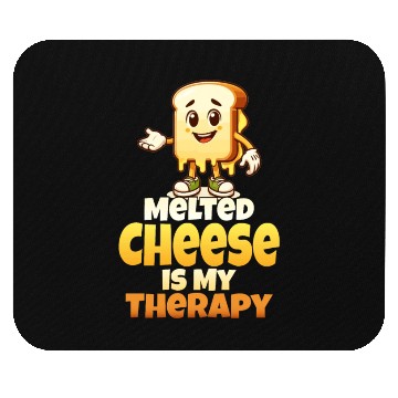 Discover Melted Cheese Is My Therapy Mouse Pads