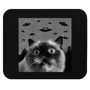 Discover Alien UFO Himalayan Cat Lover Mouse Pads