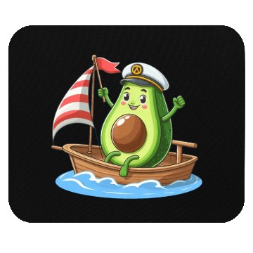 Discover Cool sailing dinghy avocado summer motif Mouse Pads