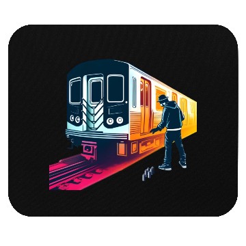 Discover AI Teen at Subway Layup Masked Mouse Pads