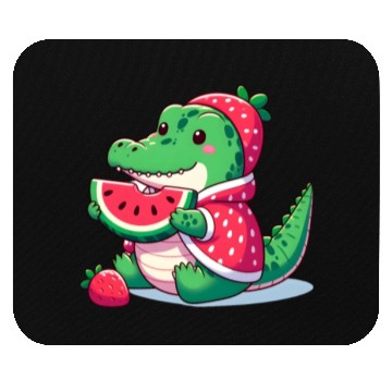 Discover Crocodile in watermelon costume Mouse Pads