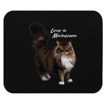 Discover Love is Maine cat Mouse Pads