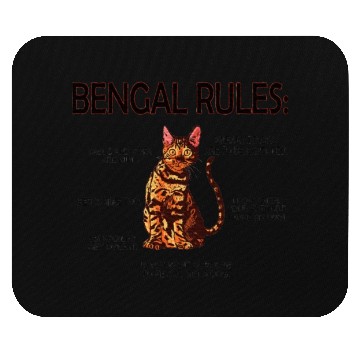 Discover Bengal Rules Bengal Cat Owner Bengal Lover Mouse Pads