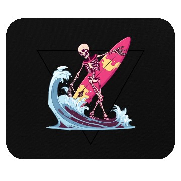 Discover Surfer Skeleton Beach Summer Vibes Mouse Pads