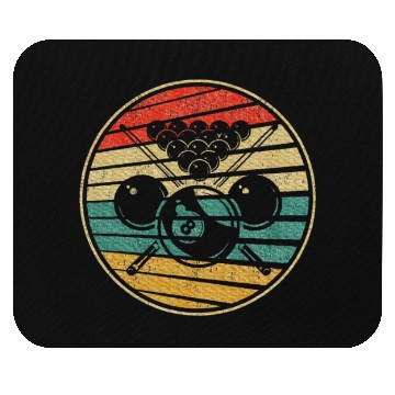 Discover Pool Player Gift 70s 80s Billiards Lover Mouse Pads