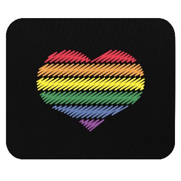 Discover Rainbow Heart (Love / Scribble / 6s / PNG) Mouse Pads