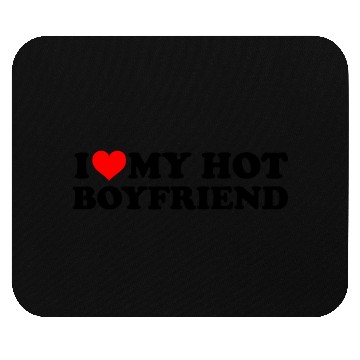 Discover I Love My Hot Boyfriend BF I Heart Boyfriend Mouse Pads