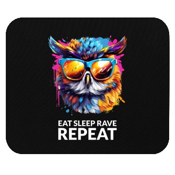 Discover Eat Sleep Rave Repeat Owl 1 Mouse Pads