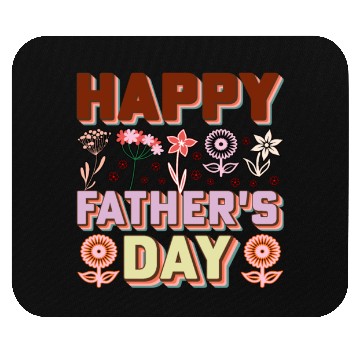 Discover Happy Father's Day Card with Text Mouse Pads