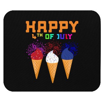 Discover Celebrate Independence Day with Fireworks Ice Crea Mouse Pads