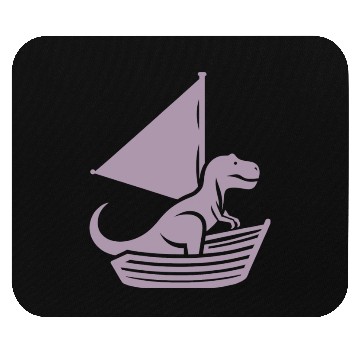 Discover Cool summer sailboat T-Rex silhouette Mouse Pads
