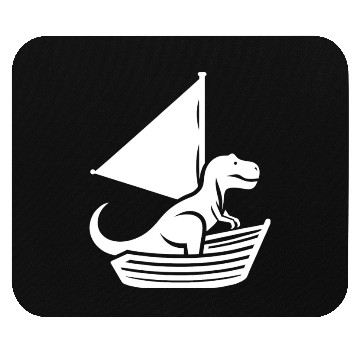 Discover Cool summer sailboat T-Rex silhouette Mouse Pads